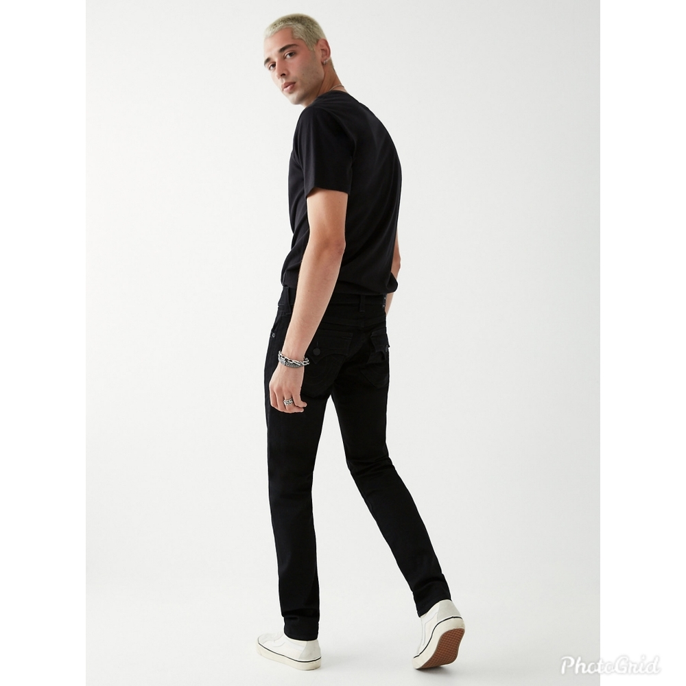 True religion men's Rocco flap relaxed skinny jeans - Picture 2 of 8
